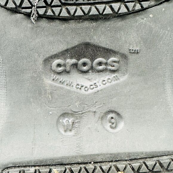 CROCS Neria Pro II Graphic Clogs Floral Flowers 205385 Womens Size 9 Black Gray - Picture 7 of 8